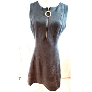 DKNY Women's Faux Suede Fit & Flair Dress NWT Size 6